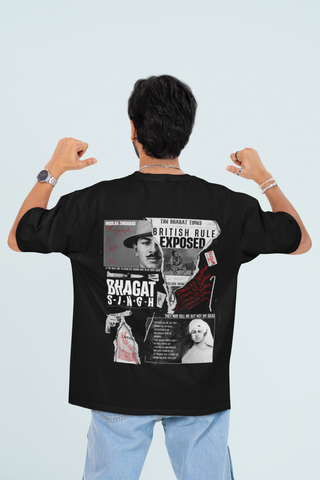 Rebel Roar ft. Bhagat Singh - Oversized Patriotic Tee