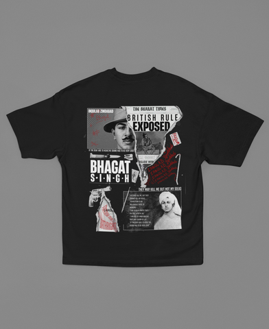 Rebel Roar ft. Bhagat Singh - Oversized Patriotic Tee