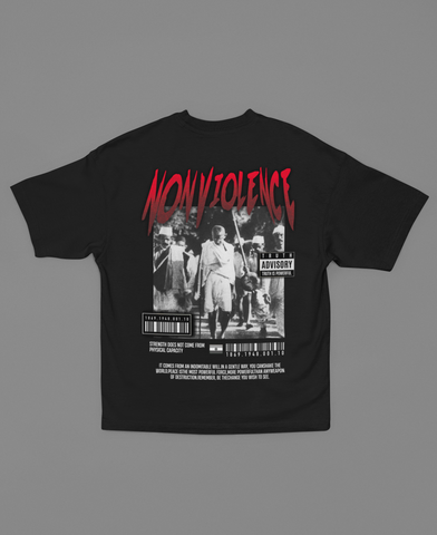 Nonviolence Legacy ft. Gandhiji - Oversized Patriotic Tee