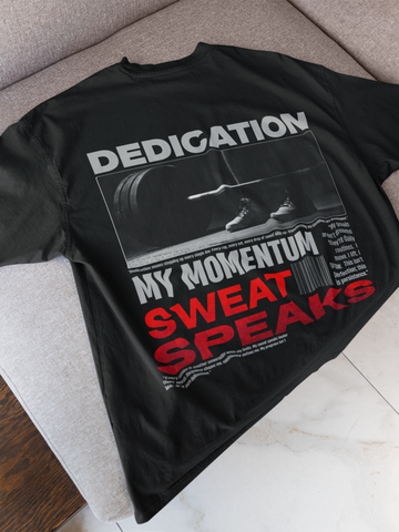 Oversized Gym Tee – Sweat Speaks Edition