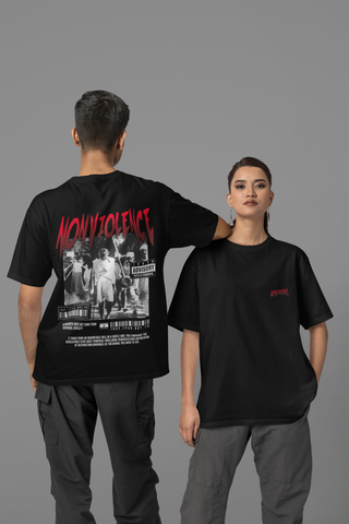 Nonviolence Legacy ft. Gandhiji - Oversized Patriotic Tee